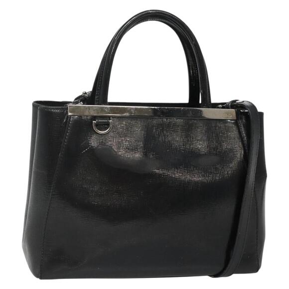 FENDI To Joule Hand Bag Patent Leather Black - Picture 1 of 13